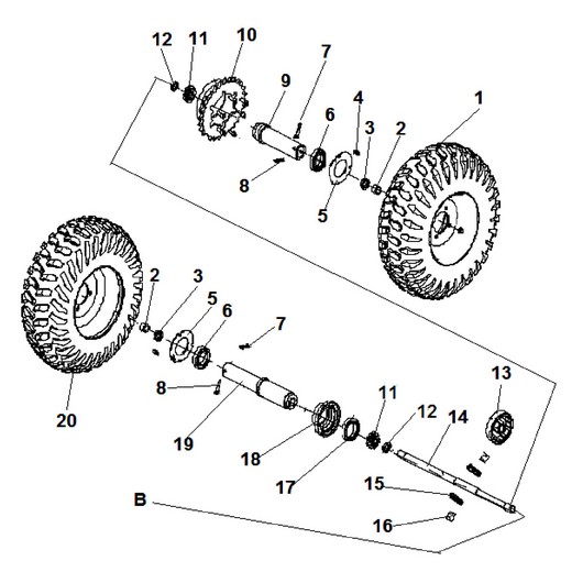 Колеса и привод Champion ST1170E