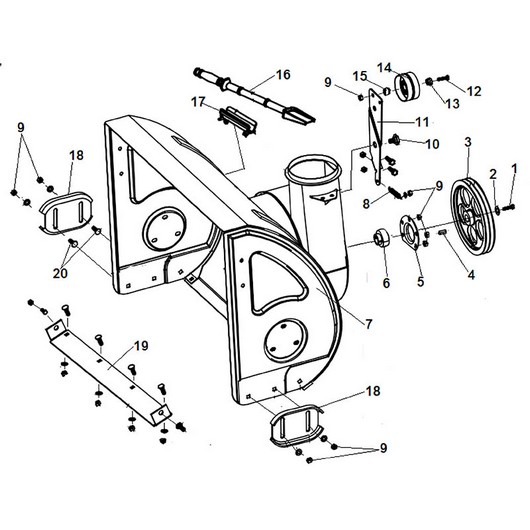 Кожух шнека Champion ST1170E