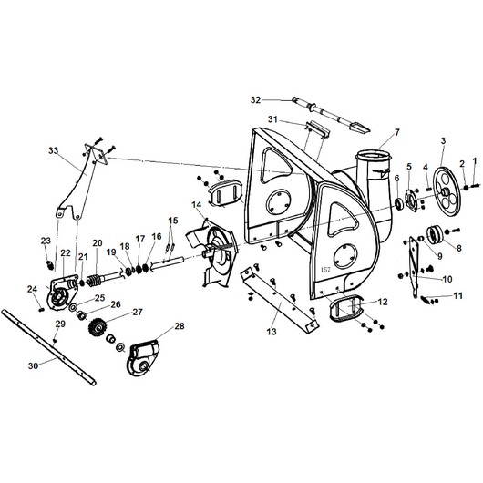 Детали кожуха шнека и редуктора Champion ST1376E