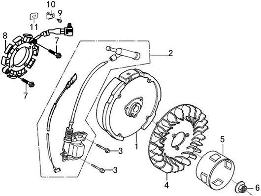 Магнето и маховик Champion ST655