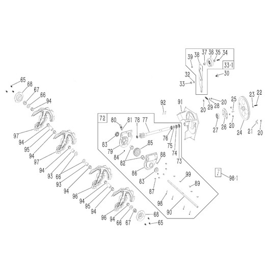 Редуктор, шнеки и шкив Champion ST861