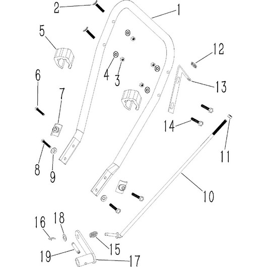 Тяга и рама рабочих рукояток Champion ST861
