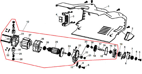 Двигатель и кожух Champion STE1650