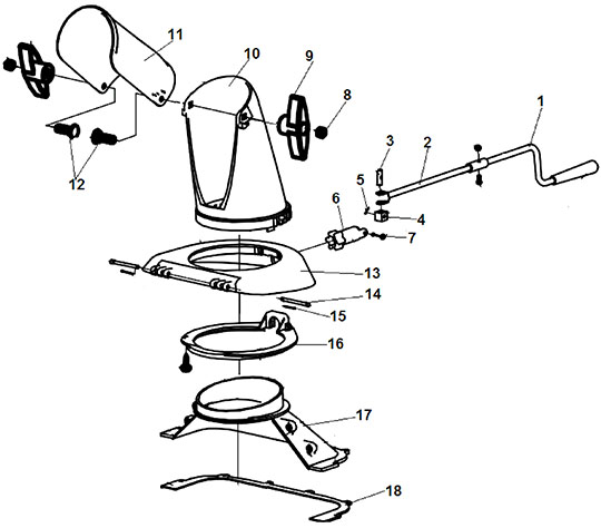 Детали желоба выброса снега Champion STE1650