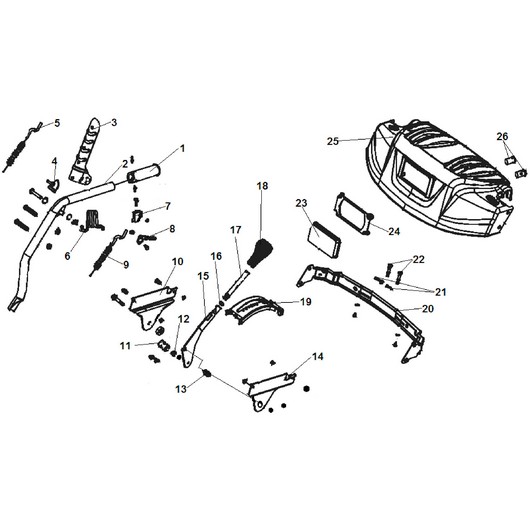 Панель управления и рукоятки Champion STT1170E