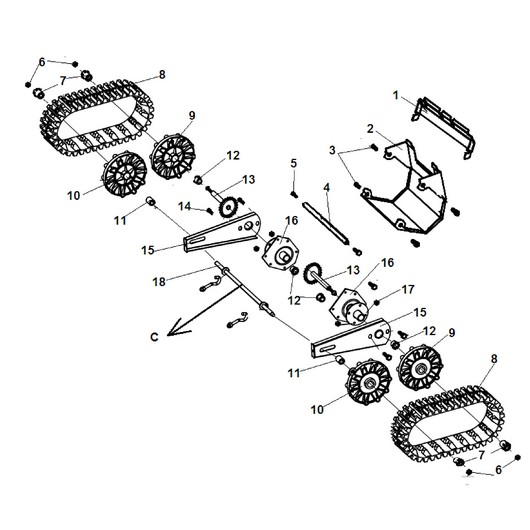 Привод гусениц Champion STT1170E