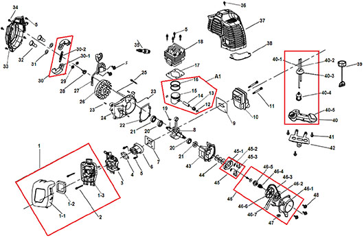 Детали двигателя Champion T252