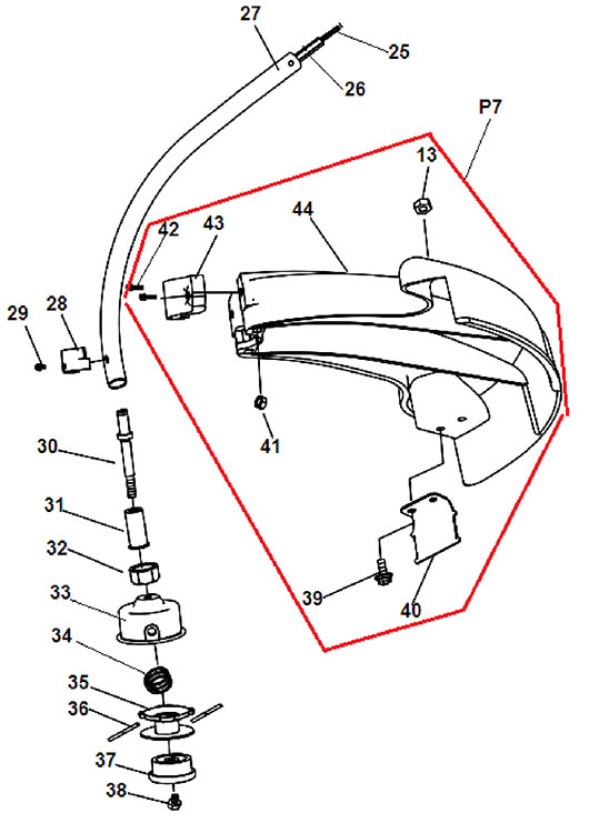Кожух, выходной вал Champion T252