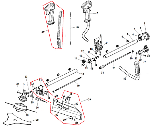 Штанга и редуктор Champion Т275