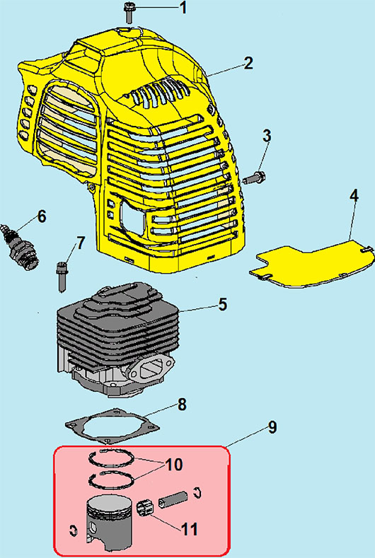 Поршневая группа Champion T333S-2