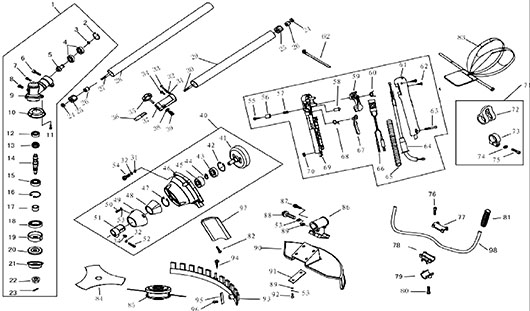 Детали штанги и управления Champion T334FS