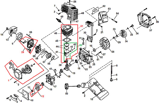 Детали двигателя Champion T336