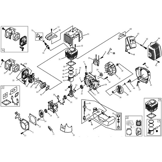 Детали двигателя Champion T338S-2