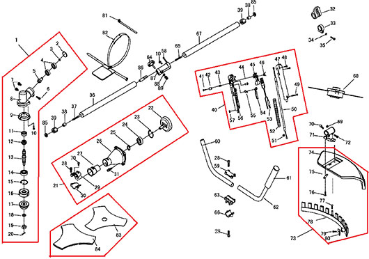 Детали штанги и управления Champion T436