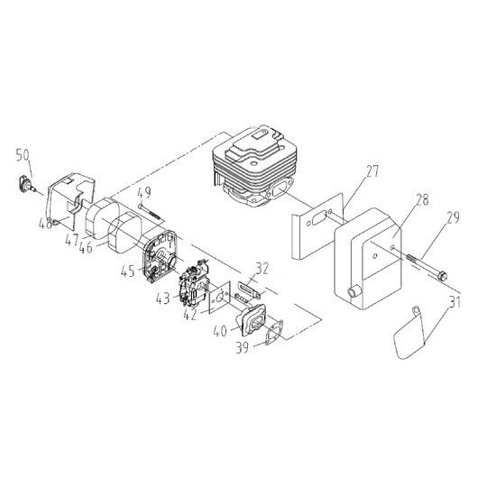Воздушный фильтр, карбюратор и глушитель Champion T444S-2