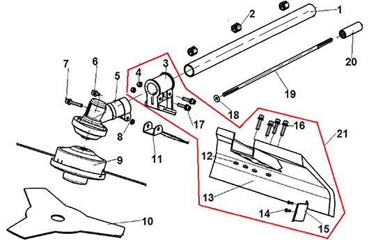 Редуктор, штанга нижняя Champion T445