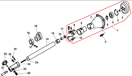 Детали нижней части штанги Champion T446