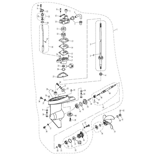 Навесной комплект и винт Toyama T5.8BMS