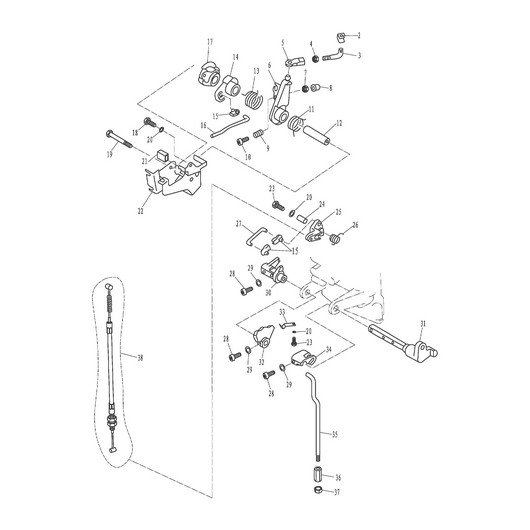 Трос газа и управление Toyama T9.9BMS