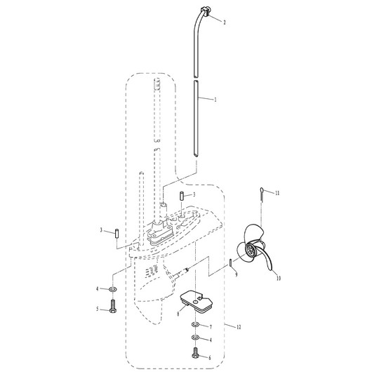 Навесной комплект и винт Toyama TC3.6BMS