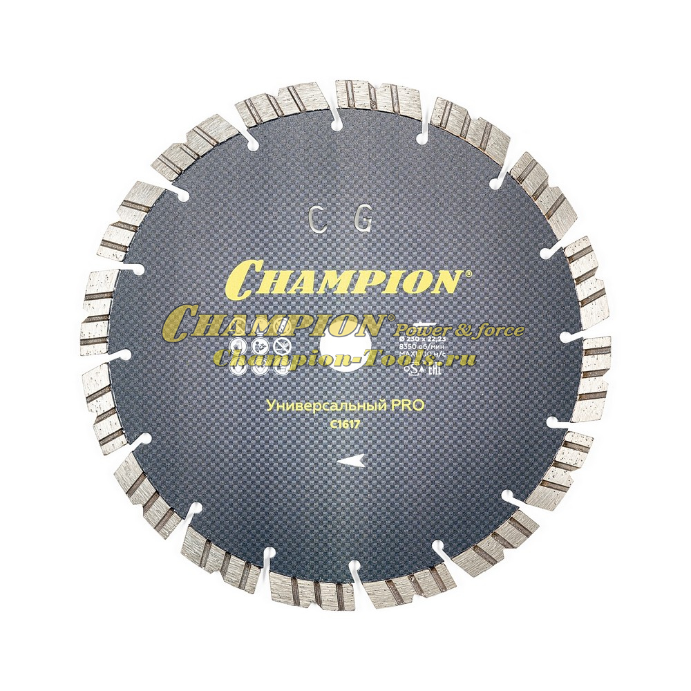 Диск алмазный CHAMPION универсальный PRO 230/22,23/12 Marathon