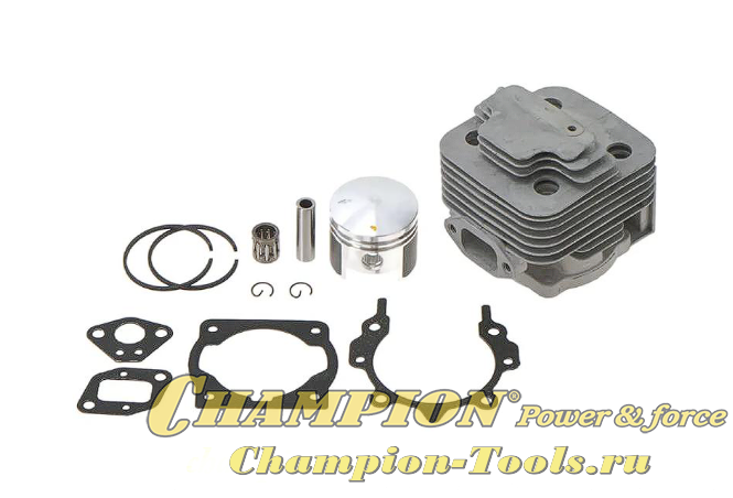 Поршневая группа для мотокос 52 куб.см PRO,  поршень с графитовым напылением,  прокладки,  подшипник